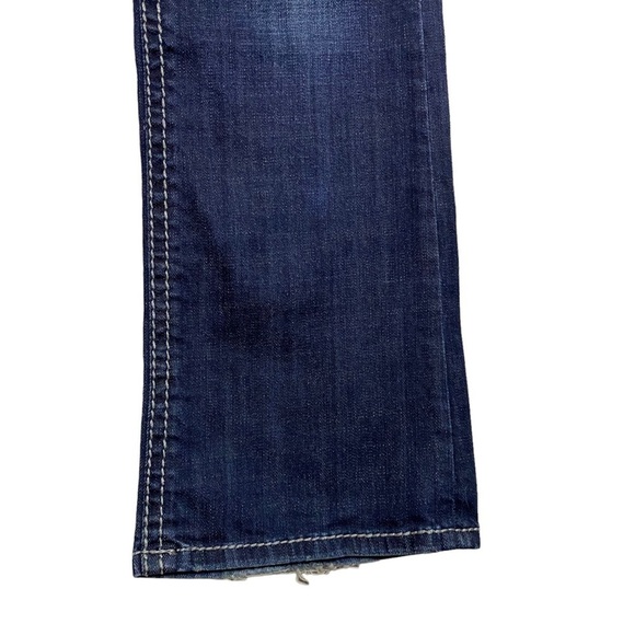 Rock and Roll Cowgirl Low Rise Studded Embellished Dark Blue Boot Cut Jeans 30 - Picture 7 of 16